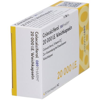 COLECALCIFEROL 089PHARM 20.000 I.E. Weichkapseln 50 St mit dem E-Rezept ...