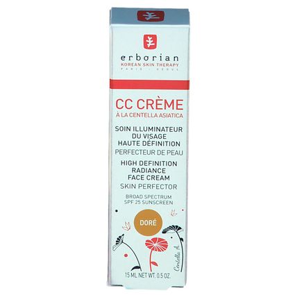 CC Crème Erborian à La Centella Asiatica - 45ml - Teint Haute Définition - Neuf Sous Emballage - Fabriqué En France