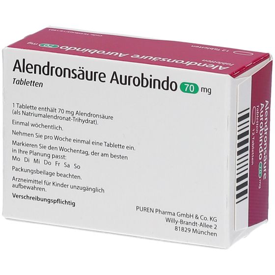 Alendronsäure Aurobindo 70 mg 12 St - shop-apotheke.com