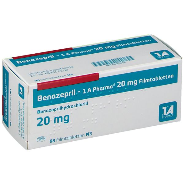 Benazepril - 1 A Pharma® 20 mg 98 St - shop-apotheke.com