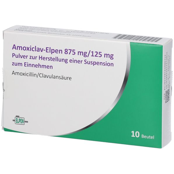 Amoxiclav-Elpen 875 mg/125 mg 10 St - shop-apotheke.com