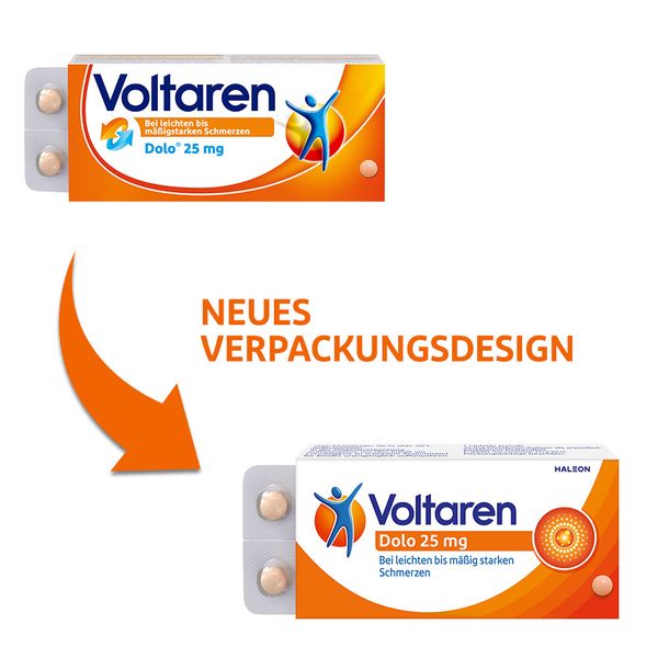 9. Bild von Voltaren Dolo 25mg Tabletten, Schmerztabletten gegen Rückenschmerzen 20 St. - Jetzt 20% Rabatt mit dem Code voltaren20 sparen* 20 St