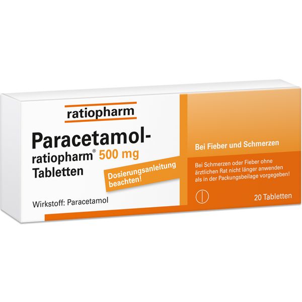 Bild von Paracetamol ratiopharm® 500mg - bei Fieber 20 St