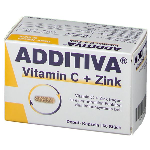 8. Bild von ADDITIVA® Vitamin C + Zink Depot 300 mg Kapseln 60 St