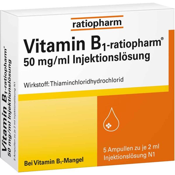 Bild von Vitamin-B1-ratiopharm® 50 mg/ml Injektionslösung Ampullen 5x2 ml