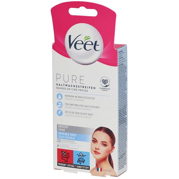 Bild von Veet® EasyGrip Kaltwachsstreifen Gesicht 20 St