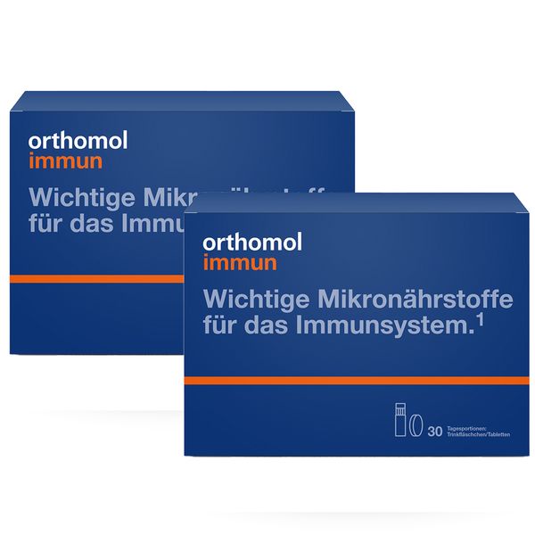 Bild von Orthomol Immun - Mikronährstoffe zur Unterstützung des Immunsystems - mit Vitamin C, Vitamin D und Zink - Trinkampullen/Tabletten 2x30 St