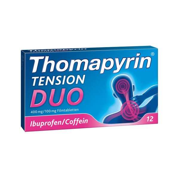 2. Bild von Thomapyrin® TENSION DUO bei Kopfschmerzen: Ibuprofen/Coffein 2x12 St