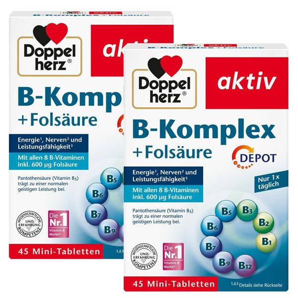 Bild von Doppelherz® aktiv B-Komplex + Folsäure DEPOT Tabletten 2x45 St