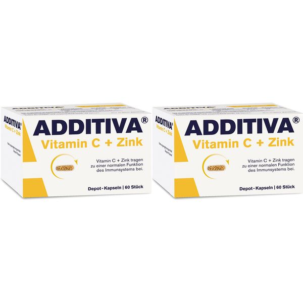 Bild von ADDITIVA® Vitamin C + Zink Depot 300 mg Kapseln 2x60 St