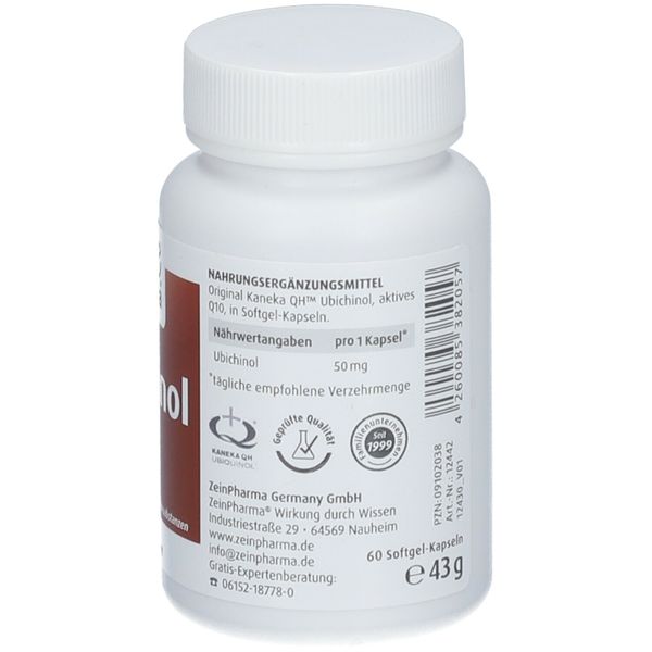 10. Bild von ZeinPharma® Ubichinol Coenzym Q10 Kapseln 50 mg 60 St