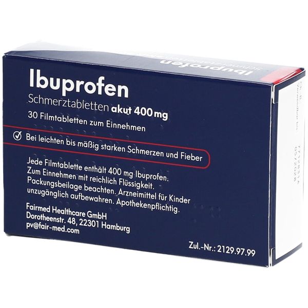 4. Bild von IBUPROFEN Schmerztabletten akut 400 mg 30 St