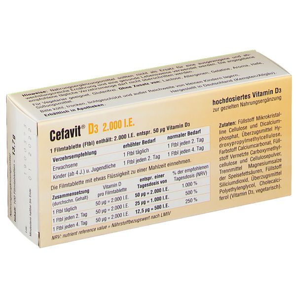 4. Bild von Cefavit® D3 2.000 I.E. 100 St