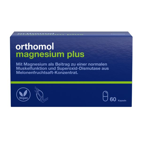 Bild von Orthomol Magnesium Plus - für eine normale Muskelfunktion - mit 150 mg Magnesium und Superoxid-Dismutase aus Melonenfruchtsaft-Konzentrat 60 St