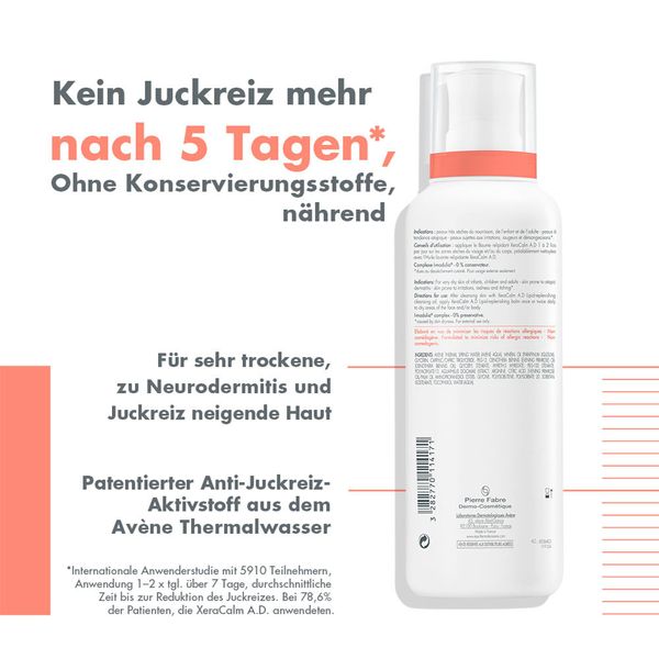 3. Bild von Avène XeraCalm A.D Balsam gegen Juckreiz und zur Pflege von Neurodermitis 400 ml