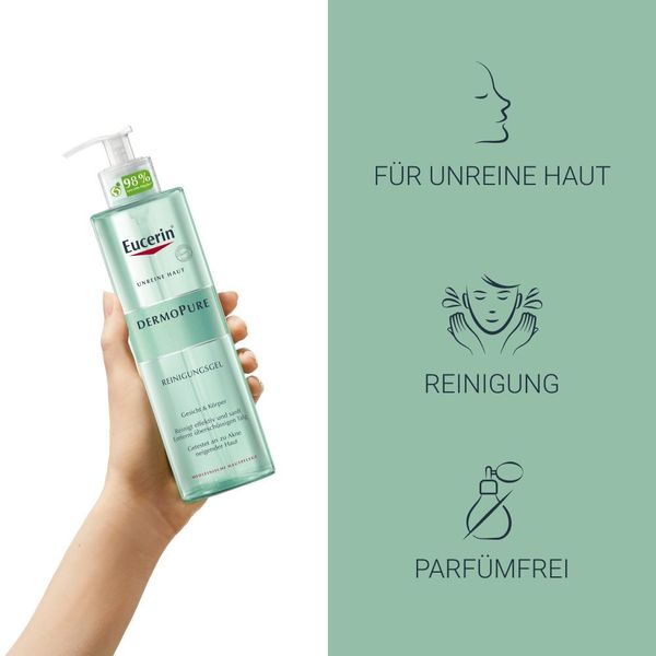 3. Bild von Eucerin® DermoPure Reinigungsgel – Gegen Pickel und unreine Haut – Effektive und gleichzeitig sanfte Reinigung - Jetzt 20% sparen mit Code "sommer20" 400 ml