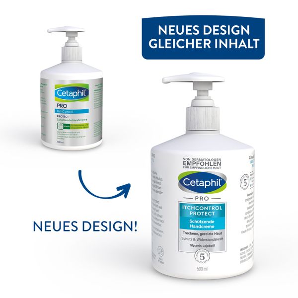 2. Bild von CETAPHIL PRO ItchControl Protect Schützende Handcreme für sehr trockene, gereizte Hände 500 ml
