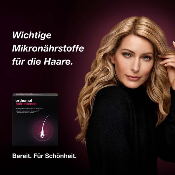 2. Bild von Orthomol Hair Intense - Mikronährstoffe für schönes Haar - mit Biotin, Kupfer, Zink und dem patentierten KeraLiacin - Kapseln 180 St