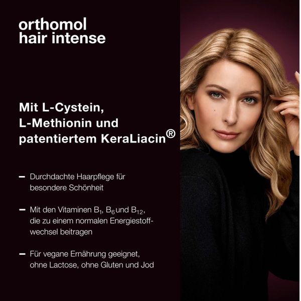 3. Bild von Orthomol Hair Intense - Mikronährstoffe für schönes Haar - mit Biotin, Kupfer, Zink und dem patentierten KeraLiacin - Kapseln 180 St