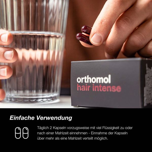 5. Bild von Orthomol Hair Intense - Mikronährstoffe für schönes Haar - mit Biotin, Kupfer, Zink und dem patentierten KeraLiacin - Kapseln 180 St