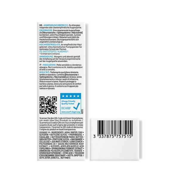 9. Bild von Toleriane Dermallergo Augen, feuchtigkeitsspendende und beruhigende Augencreme für zu Allergien neigende oder überempfindliche Augenpartie - Jetzt 20% sparen mit Code "DERMO20" 20 ml
