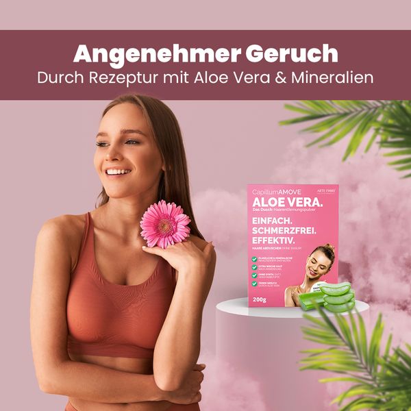 2. Bild von ARTE FIORI - Capillum AMOVE Aloe Vera 200g Enthaarungscreme Pulver für Körper & Intimbereich 200 g
