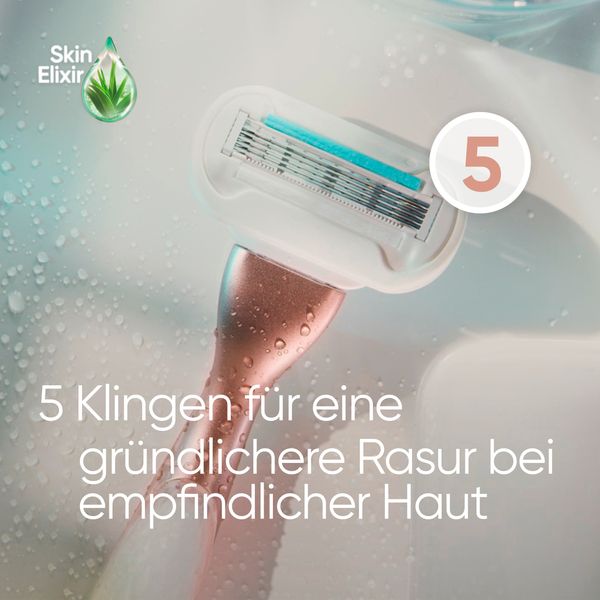 6. Bild von Gillette Venus - Nassrasierer "Deluxe Smooth Sensitive" Roségold 1 St