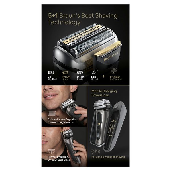 3. Bild von Braun Series 9 Pro+ Elektrorasierer Rasierer-Ladeetui, Wet & Dry, 9525s 1 St