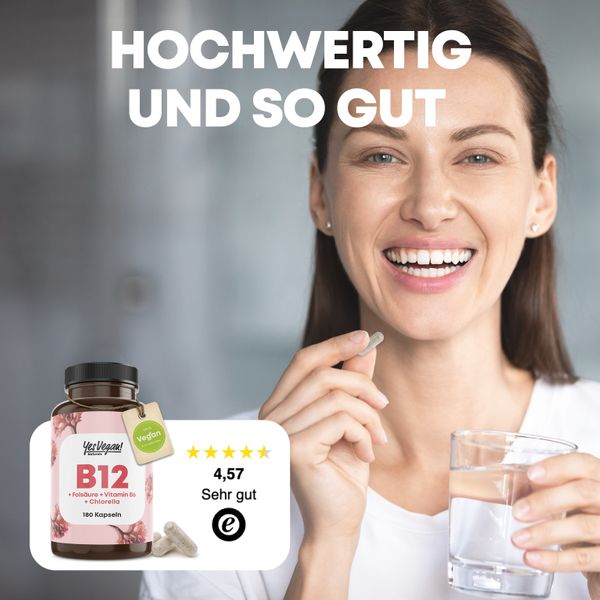 6. Bild von Yes Vegan® Vitamin B12 hochdosiert - Kapseln 1x55 g