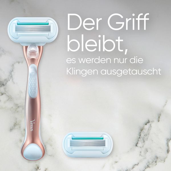4. Bild von Gillette Venus - Nassrasierer "Deluxe Smooth Sensitive" Roségold 1 St