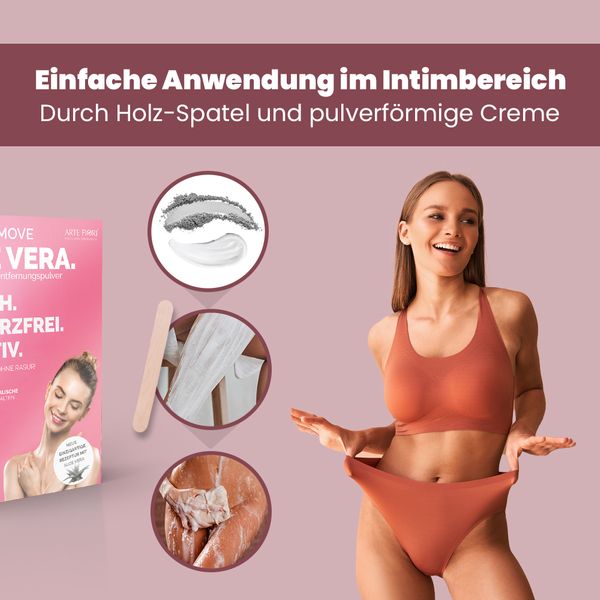 3. Bild von ARTE FIORI - Capillum AMOVE Aloe Vera 200g Enthaarungscreme Pulver für Körper & Intimbereich 200 g