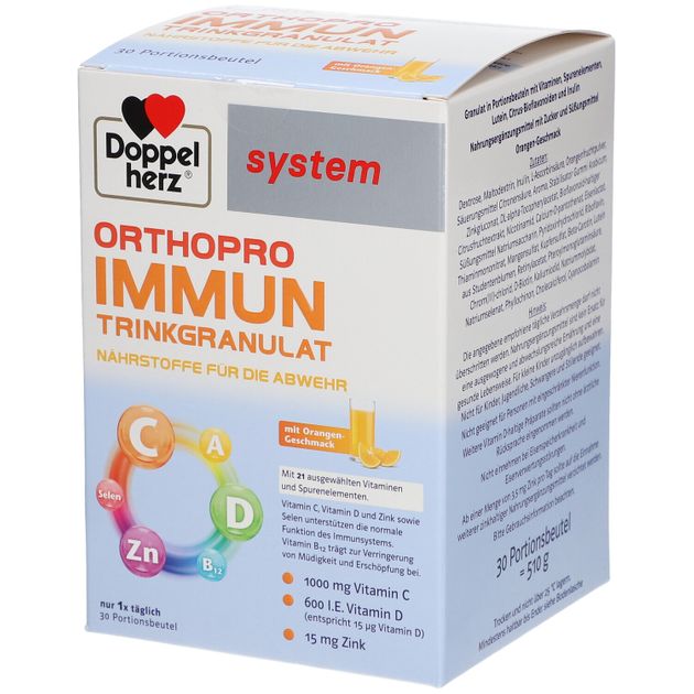 Doppelherz Orthopro Immun Duo - Ampoules Système Immunitaire - 30 Unités - Neuf