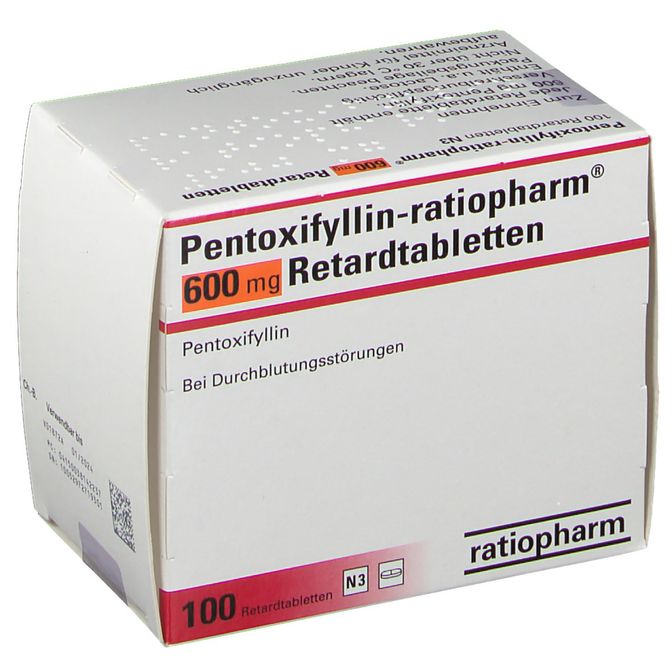 Pentoxifyllin-ratiopharm® 600 mg 100 St - shop-apotheke.com