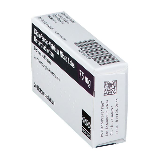 Diclofenac-Natrium Micro Labs 75 mg 20 St - shop-apotheke.com