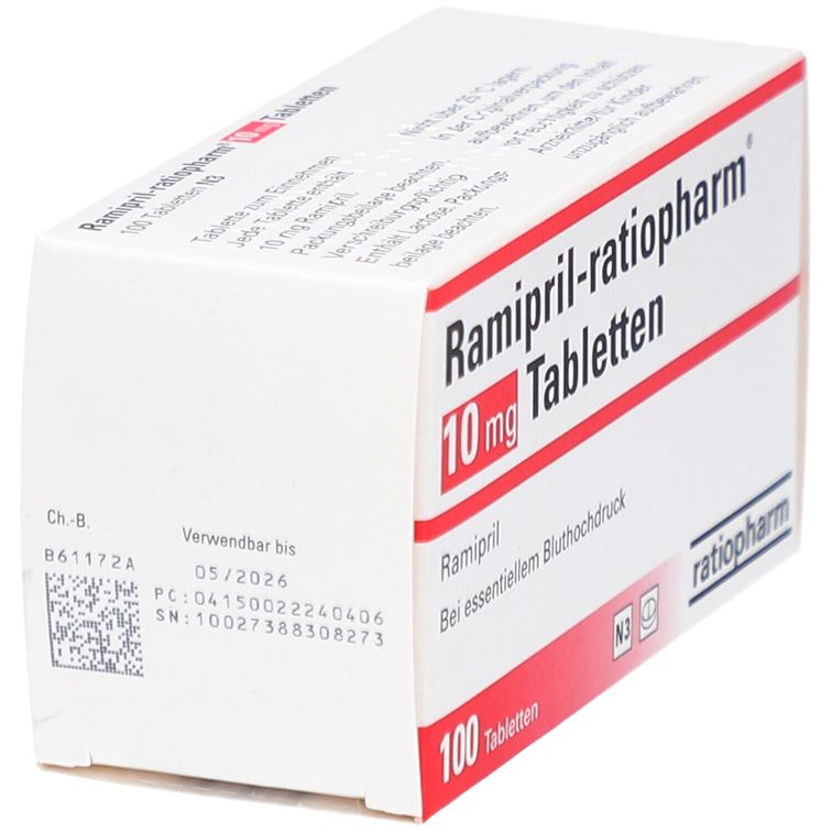 Ramipril-ratiopharm® 10 mg 100 St - shop-apotheke.com