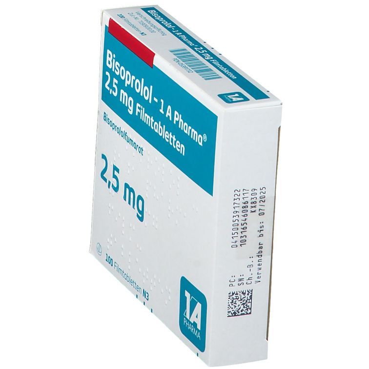 Bisoprolol - 1 A Pharma® 2,5 mg 100 St - shop-apotheke.com