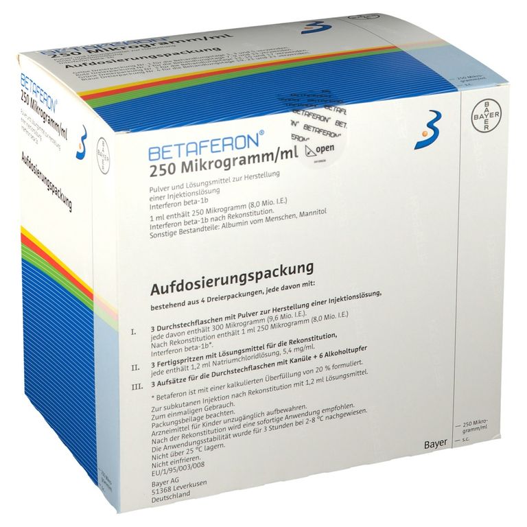 Betaferon® 250 µg/ml 4x3 St Mit Dem E-Rezept Kaufen - Shop Apotheke