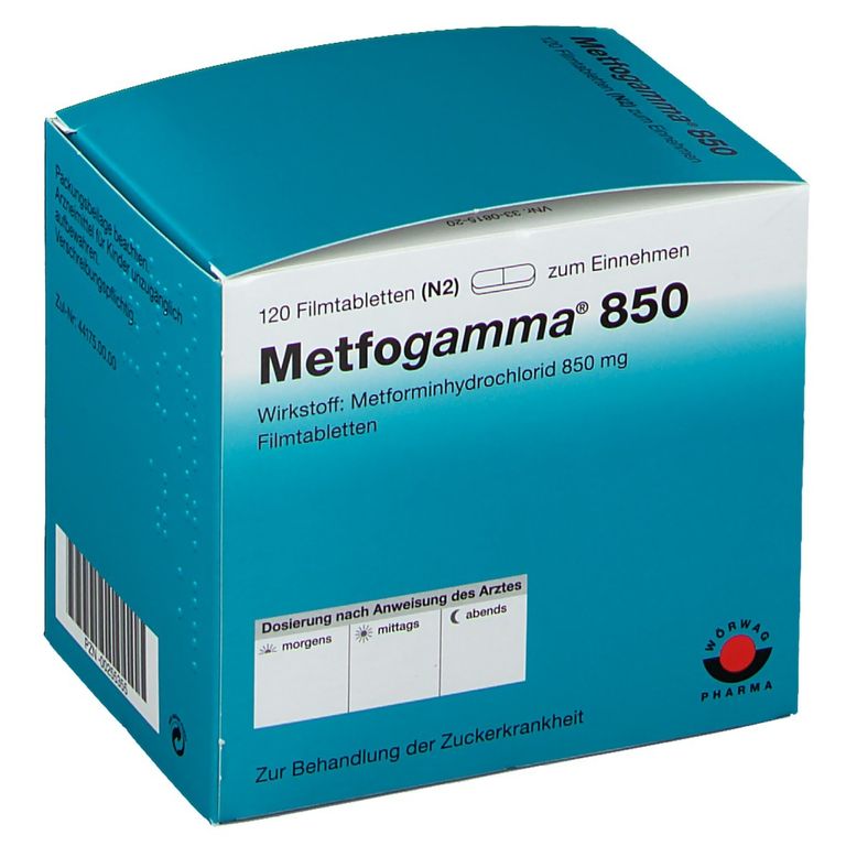 Metfogamma 850 120 St mit dem ERezept kaufen Shop Apotheke