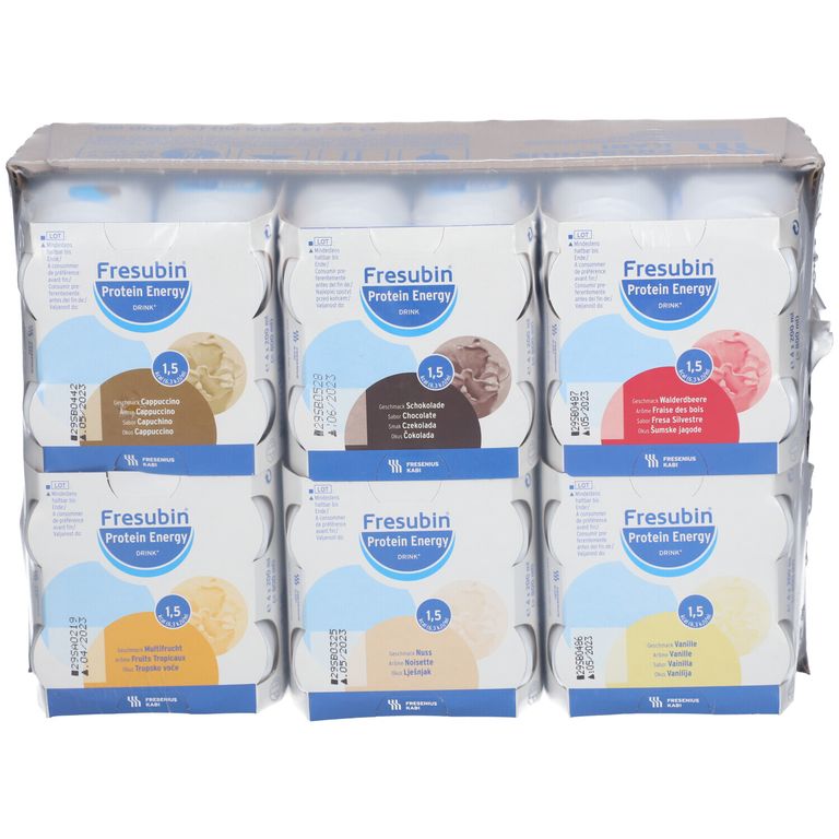 Fresubin Protein Energy Trinknahrung Mischkarton Aufbaunahrung mit