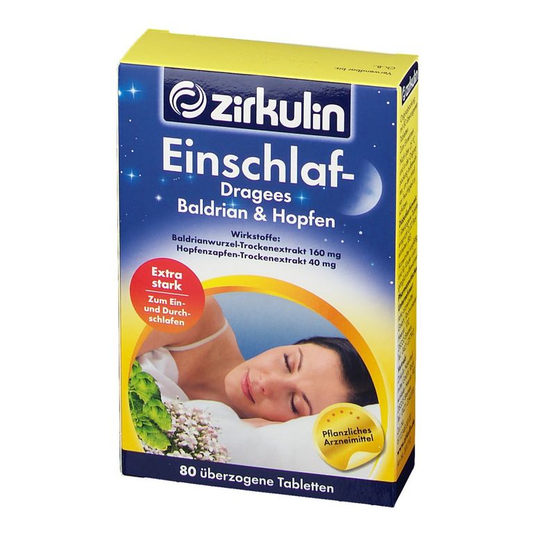 Zirkulin Einschlaf Dragees Baldrian und Hopfen 80 St - Shop Apotheke