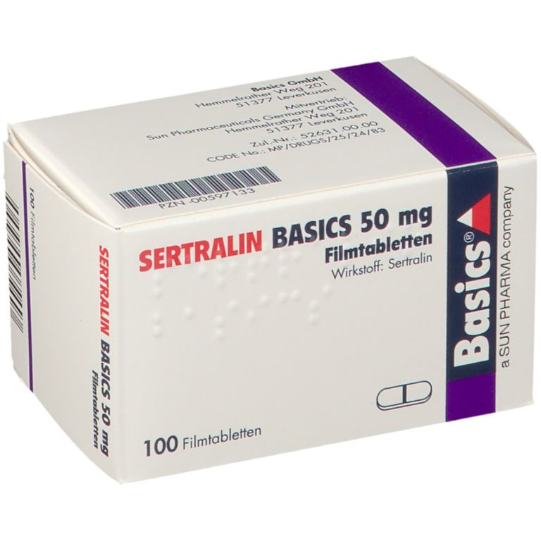 SERTRALIN BASICS 50 mg 100 St mit dem E-Rezept kaufen - Shop Apotheke