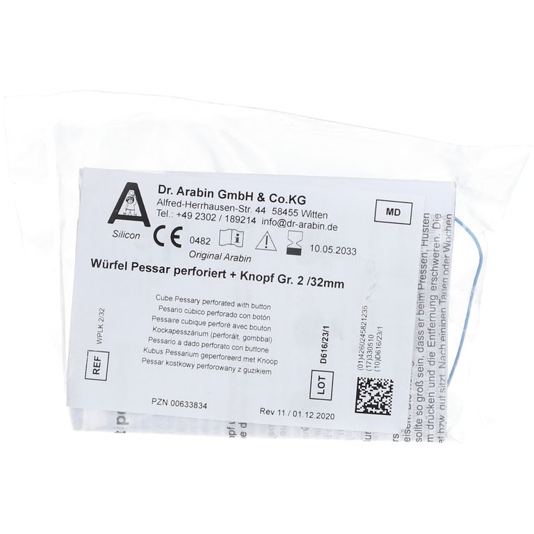 Arabin® Würfelpessar perforiert 32 mm Gr. 2 1 St - Shop Apotheke