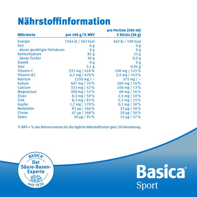 Basica Sport Mineralgetränk Pulver 660 G