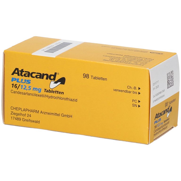 Atacand® Plus 16 Mg/12,5 Mg 98 St Mit Dem E-Rezept Kaufen - Shop Apotheke