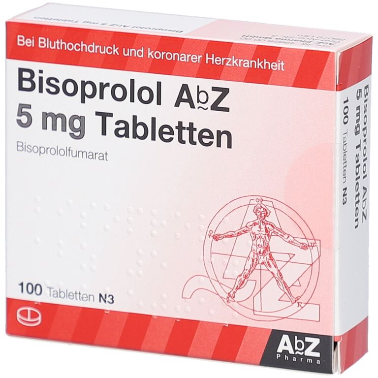 Bisoprolol AbZ 5Mg 100 St mit dem E-Rezept kaufen - Shop Apotheke