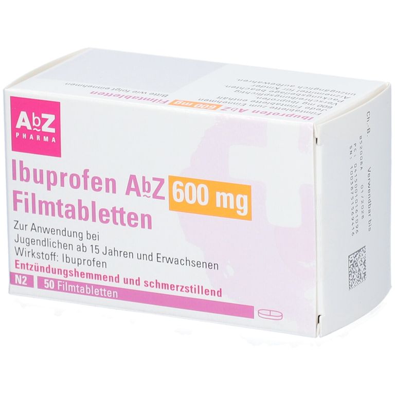 Ibuprofen AbZ 600Mg 50 St mit dem ERezept kaufen Shop Apotheke