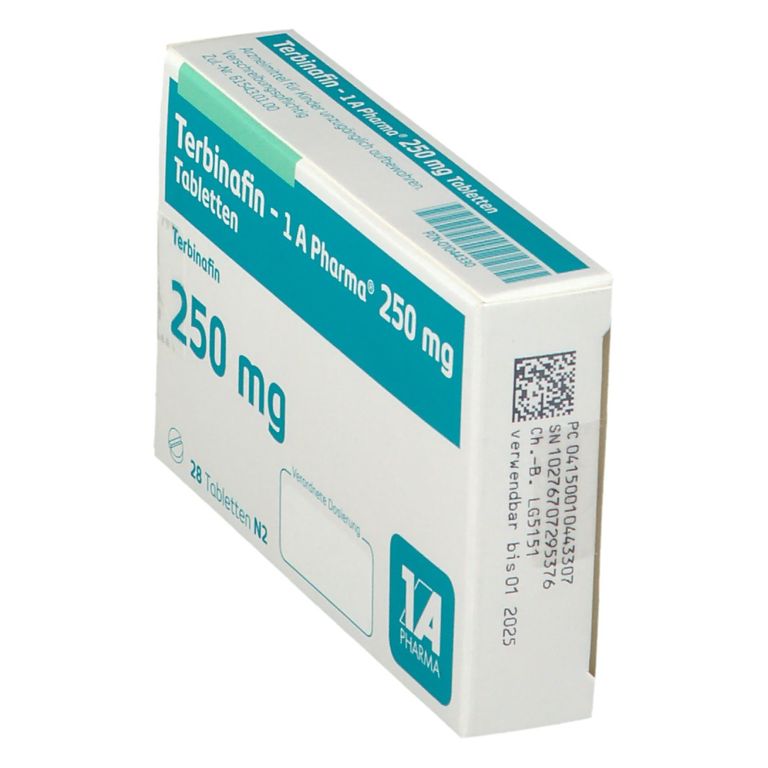 Terbinafin 1A Pharma® 250Mg 28 St mit dem ERezept kaufen Shop Apotheke