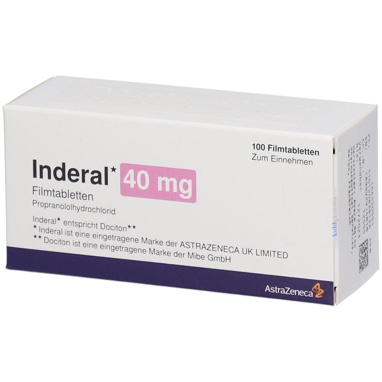 Inderal 40 mg 100 St mit dem ERezept kaufen Shop Apotheke