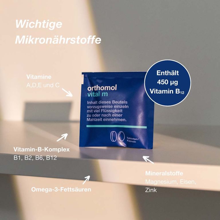 Orthomol Vital M Mikronährstoffe Für Männer Bei Müdigkeit Mit B Vitaminen Omega 3 Und 5043