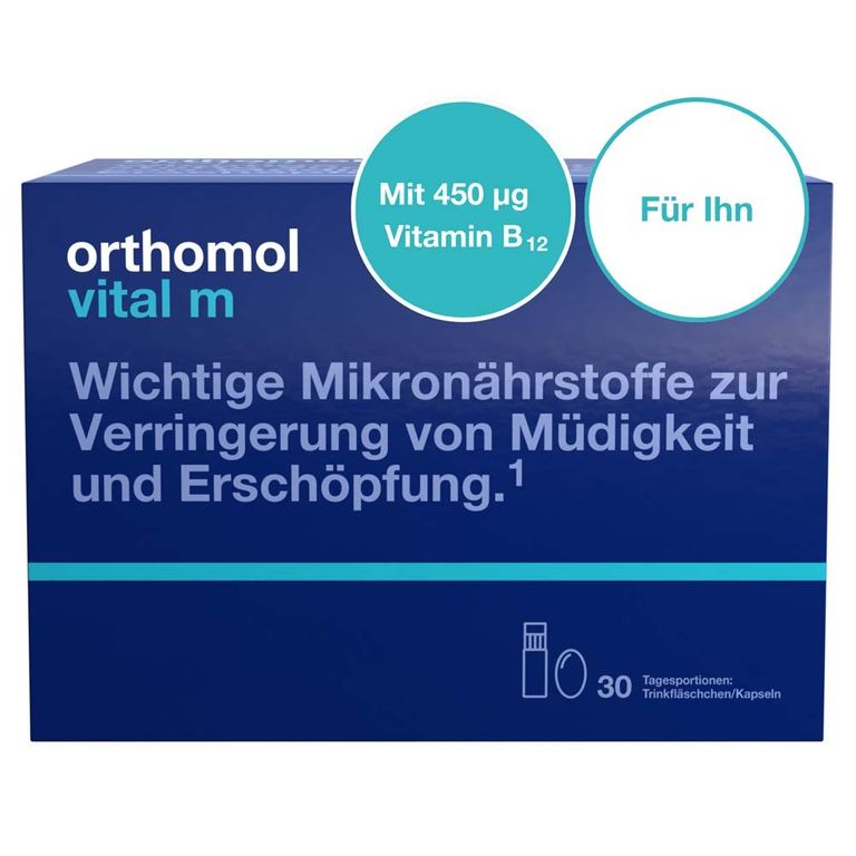 Orthomol Vital M Für Männer Bei Müdigkeit Mit B Vitaminen Omega 3 Und Magnesium 1475